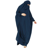 Abaya pour femmes de couleur bleu foncé avec niqab facial, nouvelle abaya unie du Pakistan, abaya pour femmes/vente en gros de kaftan musulman, robe abaya pour femme