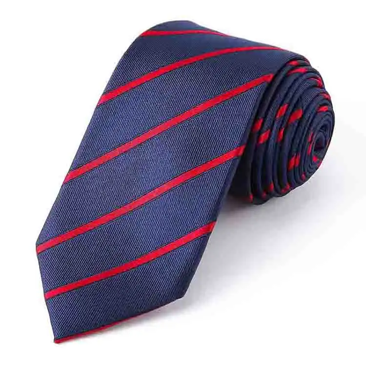 Silk Woven Tie Men Skinny Necktie Wedding Ties Red Stripe Fashion Mens Formal Neckties Shirt Accessories