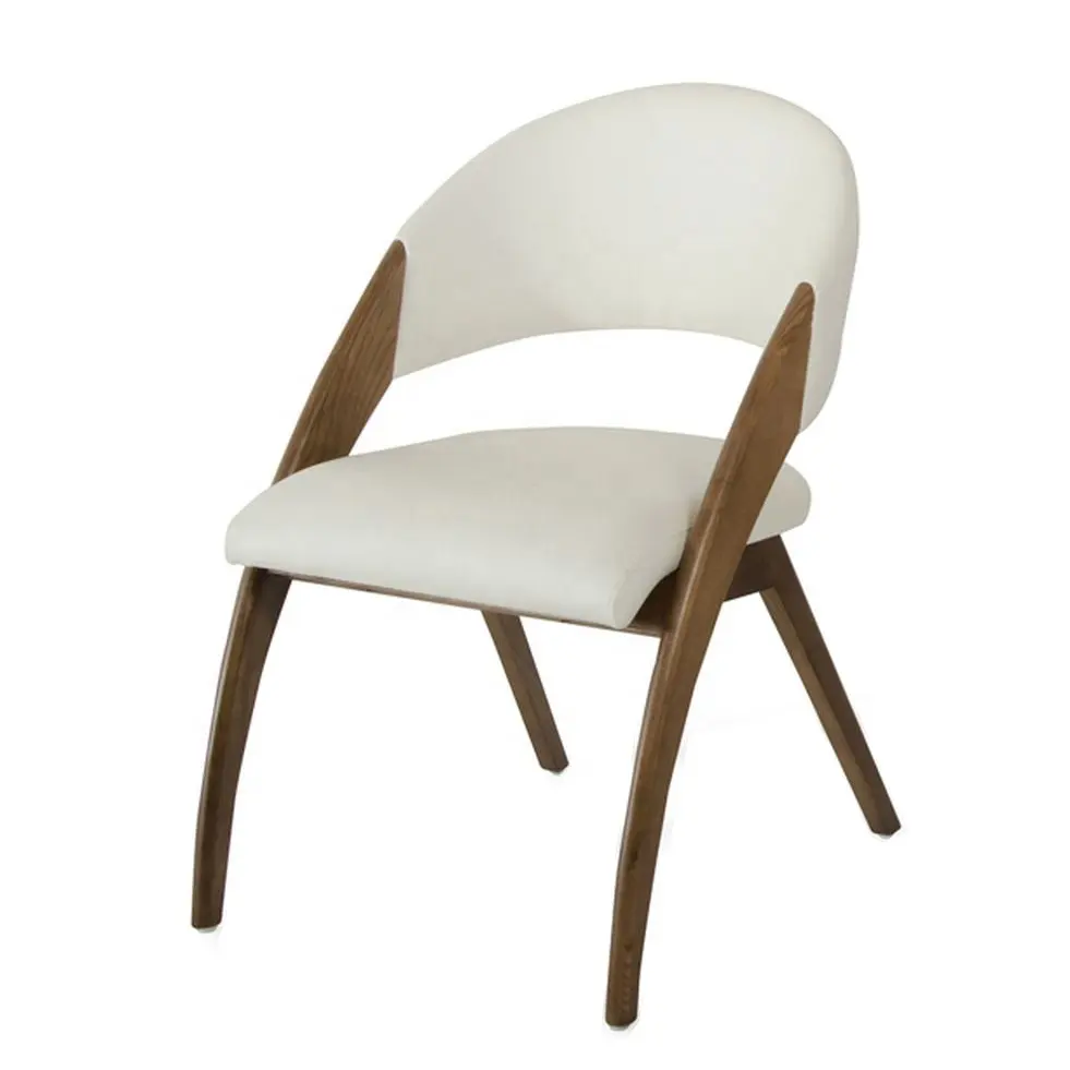 ベトナム製造高品質家具ホット販売2019モダンな木製白革張りダイニング椅子