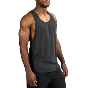 Cotton Plain Black Mens Gym <b>Stringer</b> <b>Vest</b> Custom Made Gym tank Top with Custom Printing Option on Cheap Price From Manufacturer - Product Image 3