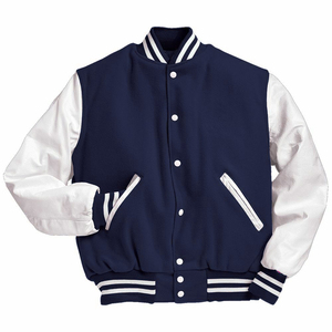 Veste universitaire en laine et cuir sur mesure OEM, veste bomber de baseball, veste de collège pour hommes et femmes, imperméable, coupe-vent, écologique - Product Image 1
