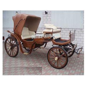 Carruaje de caballo de Turismo de estilo victoriano antiguo, viga A Vis - Product Image 1