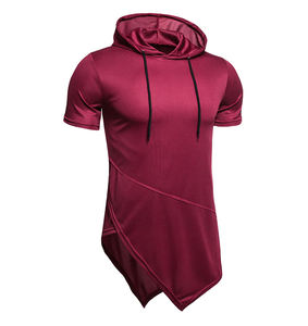 OEM venta al por mayor de camisetas de los hombres de alta calidad de desgaste casual Color sólido largo logotipo personalizado de impresión nuevo diseño de moda - Product Image 3