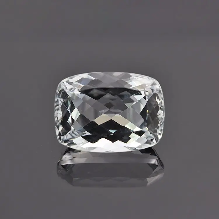 " 6X8mm Cushion Cut Natural White Topaz " Wholesale Factory Price High Quality Faceted Loose Gemstone Per Carat | SHARP CUTTING