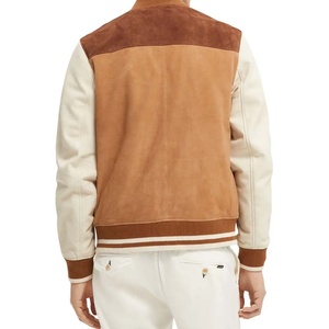 PIHA SPORTS <b>Men's</b> Thick Waterproof Windproof Leather Sleeve Wool Bomber Varsity <b>Jackets</b> College <b>Baseball</b> Winter Casual Coat - Product Image 2