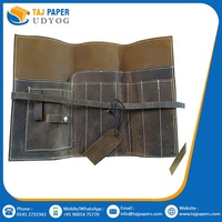 Cahier marron A5 personnalisé en gros fait à la main grand Journal de couverture en cuir PU gaufré et imprimé Journal cadeau article de cadeau fait main