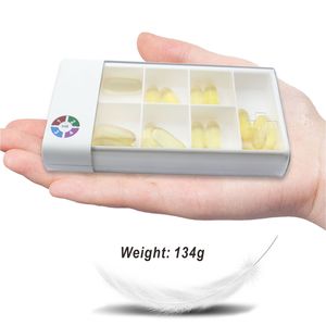 ตัวจัดระเบียบกล่องยาแบบมีไฟ,ช่วงเวลาปลุกด้วยปุ่มเดียวเตือนให้ผู้ใช้กินยา - Product Image 6