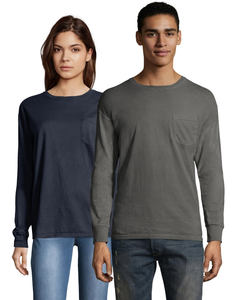 T-shirt à manches longues personnalisé de haute qualité pour hommes, style décontracté pour adultes avec logo et étiquettes personnalisés, taille OEM teinte unie - Product Image 4