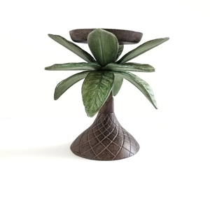 Bougeoir pilier palmier en métal pour la décoration intérieure - Product Image 1