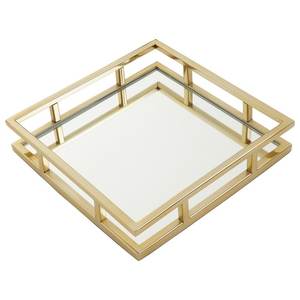 Plateau de service rectangulaire miroir, design personnalisé, fait main, élégant et classique, vente en gros, NOUVEAU WEDDING WORLD MST (101) - Product Image 5
