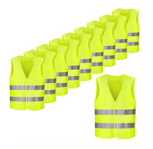 Gilet de sécurité réfléchissant haute visibilité avec poches, classe 2, jaune et orange, en maille - Product Image 6