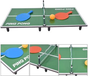 Mini mesa de tenis de mesa plegable para interiores, escritorio de ping pong portátil para juego de entretenimiento para padres e hijos, juguete - Product Image 5
