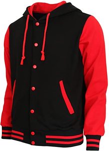 Coupe-vent réversible Varsity Baseball Tissu tricoté en laine d'hiver Taille XL avec col montant Décoration à motif de logo personnalisé - Product Image 3