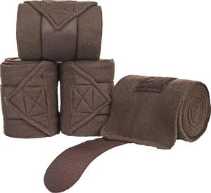 Popular thick polar fleece horse bandages Equestrian wear custom logo Elastic Velcroo horse leg wrap Set of 4 am628 - Product Image 1