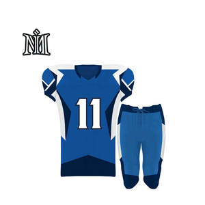 Uniforme de Fútbol Americano Personalizado Sublimado 100% Poliéster, Conjunto de Jersey de Manga Corta y Pantalón para Verano, Talla Grande - Product Image 1