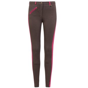 Premium Knitted 95% Cotton 5% Spandex Two Tone Ladies Horse Riding Jodhpur Breeches Equestrian Pant personalizado - Product Image 5
