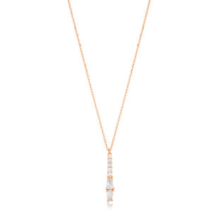 เงาเพทายสไตล์ที่ไม่ซ้ำกัน Dainty ติดเสน่ห์สร้อยคอจี้ในแบบฉบับ925เครื่องประดับเงินสเตอร์ลิง - Product Image 2