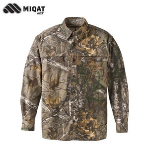 Camisa de Caza de Manga Larga Transpirable de Poliéster de Alto Rendimiento Personalizada al por Mayor para Hombre, Ropa de Caza - Product Image 3