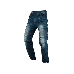 Jeans OEM matelassés délavés à la pierre AA pour hommes Doublure en aramide approuvée CE pour la broderie d'hiver Plus Size Prime Protection pour - Product Image 6