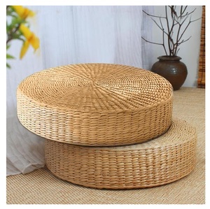 ผักตบชวา Seagrass Ottoman สตูลวางเท้าผักตบชวา Ottoman เก้าอี้-ที่ถูกที่สุดผักตบชวาสตูล [Ws0084587176063] - Product Image 1