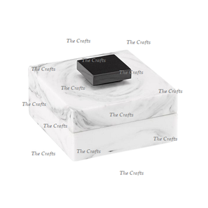 Boîte à bijoux en marbre de qualité exclusive avec couvercle, cadeaux de mariage et d'anniversaire, boîte à bijoux à prix acceptables - Product Image 3