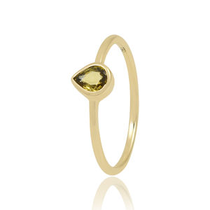 <b>Top</b> quality gold plated 925 sterling silver lemon quartz gemstone <b>ring</b> wholesale ready stock - Product Image 2