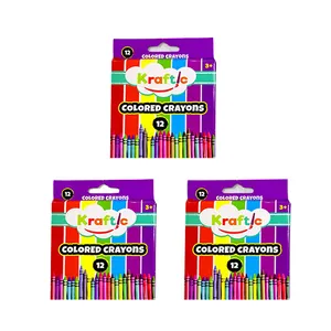 Crayon disponible en 12 couleurs, style crayon, avec boîte