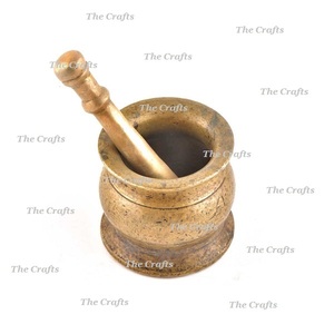 Ensemble mortier et pilon en laiton massif de qualité supérieure pour le broyeur de gingembre et d'épices Imam Dasta à des prix acceptables - Product Image 4