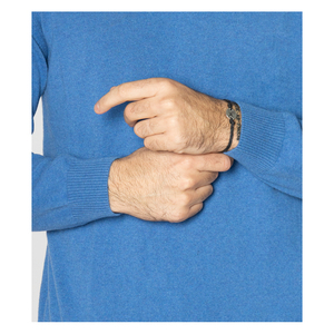 Maglione invernale con scollo a V a manica lunga a mano 100% lavorato a mano da uomo italiano realizzato in Cashmere-ODM - Product Image 6