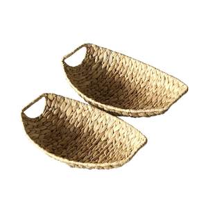 Lot de 2 plateaux de service décoratifs en jacinthe d'eau Fournisseur du Vietnam Plateau alimentaire en gros Meilleur design - Product Image 6