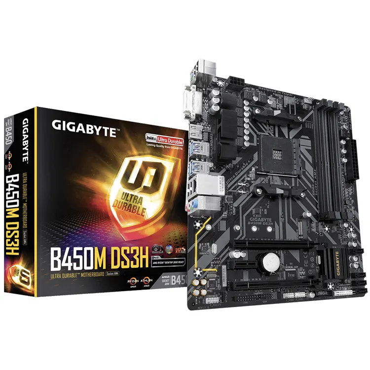 GIGABYTE-placa base para jugar B450M DS3H, Micro ATX con procesador AMD Ryzen 5 3500X 3600 3600X