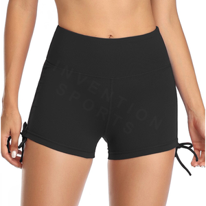 Short de sport en Spandex / Polyester extensible pour femme, avec Compression, adapté pour la course à pied - Product Image 6