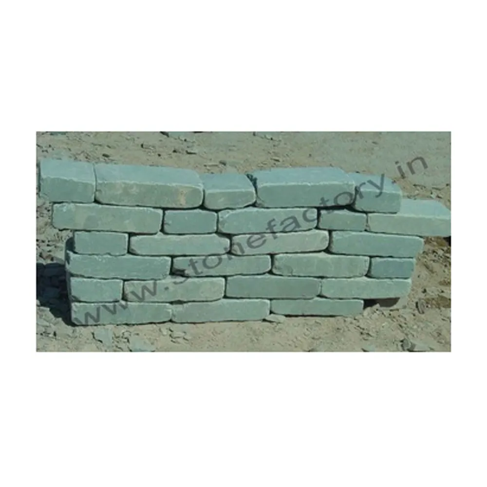 Bulk Quantity Grey Tumbled Sandstone Calibrated Bricks Manufacturer And Supplier Form India