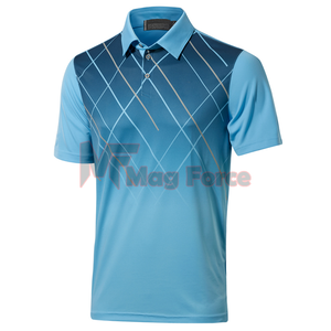 Camiseta Polo de impresión por sublimación de color liso Camisetas Polo hechas de poliéster de talla grande para hombre con logotipo personalizado - Product Image 5