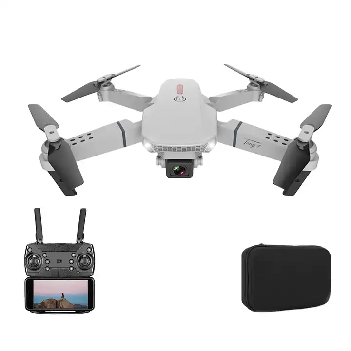 E88 Pro WIFI FPV Quadcopter With Fordable HD 4K Wide Angle Dual Camera  Drone RC 