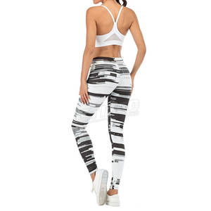 Latest Style Yoga <b>Compression</b> <b>Legging</b> for <b>Women</b> with Elastic Waist Sublimation Design Waterproof & Breathable Full Length Pants - Product Image 2