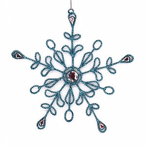 Ornamento de copo de nieve de Navidad, suministro de decoración de Navidad, ornamento colgante de árbol de Navidad - Product Image 2