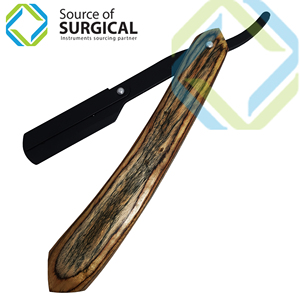 High Quality Disposable Straight <b>Razor</b> with Wood Handle <b>Single</b> Full <b>Blade</b> for Face Use Male - Product Image 2