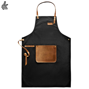 Tablier de soudage en cuir noir, robuste et résistant à la chaleur et au flamme avec 6 poches, 42 Extra-Large et à dos croisé - Product Image 3