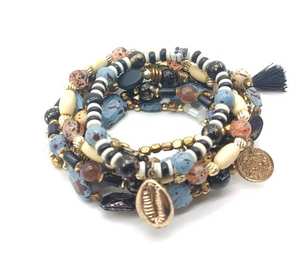 2026 Hot Selling Tassel <b>Bracelet</b> Handmade Multi Color Beaded <b>Bracelet</b> Set Women Fashion Accessories from India. - Product Image 6