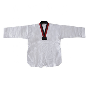 Uniformes de artes marciales de Taekwondo Dobok, con logotipo personalizado bordado/ITF/WTF/OEM/100% algodón, precio al por mayor - Product Image 6
