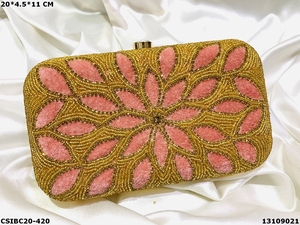 Ethnic Designer Box <b>Clutches</b> | Handmade Exclusive Designer Bridal Wedding Ladies Box <b>Clutch</b> <b>Bag</b> - Product Image 5