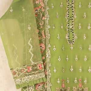 Hecho a mano 2021 Venta caliente Organza bordado estilo indio pakistaní Salwar Kameez para mujeres traje de vestir pesado de seda - Product Image 5