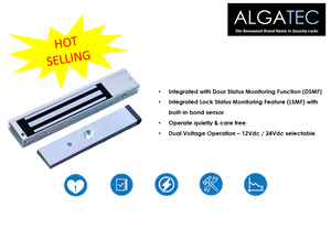Algatec 600lbs điện từ khóa từ vật liệu đồng 2 tầng kiểm soát truy cập theo dõi cửa phiên bản nhiều xi lanh - Product Image 2