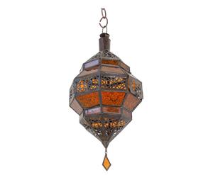Lanterne décorative a la main marocaine en verre, 5xl, en forme de diamant, octogonale, de très bonne qualité, nouveauté - Product Image 1