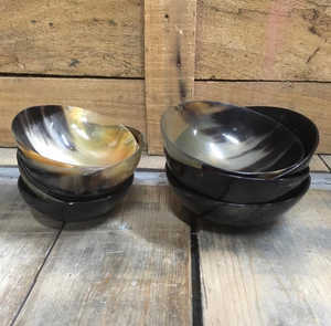 Cuenco de cuerno pulido de diseño único, muestra gratis con diferente tamaño, para servir ensaladas, fabricante de la India - Product Image 3