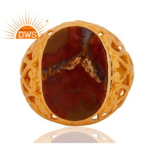 โมราสีแดงและสีขาวเพทายและแหวนพลอยผู้ผลิตเครื่องประดับแบบดั้งเดิมโบราณผู้ผลิตแหวนผู้หญิงออกแบบ - Product Image 2