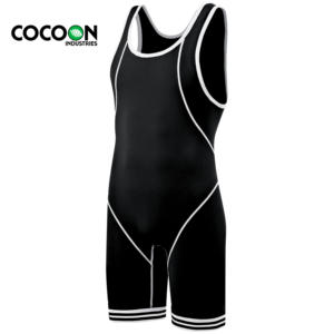 Justaucorps de lutte une pièce, impression par sublimation intégrale, vêtements de compression athlétique pour l'entraînement et la compétition - Product Image 3