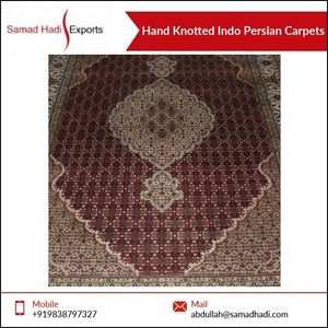 Professional Classic Design Indo Persian Hand Knotted Embroidered Wool <b>Carpets</b> for Sale at Lowest Price - Product Image 4