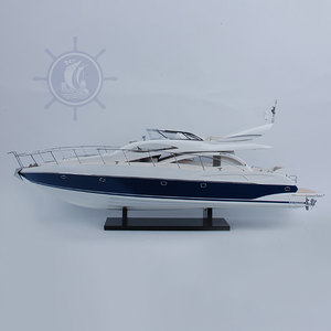 Manhattan <b>Sunseeker</b> <b>Model</b> Ship Handcrafted Wooden Replica Blue Painted Display Stand Collectibles Christmas Cedar Crafted - Product Image 1